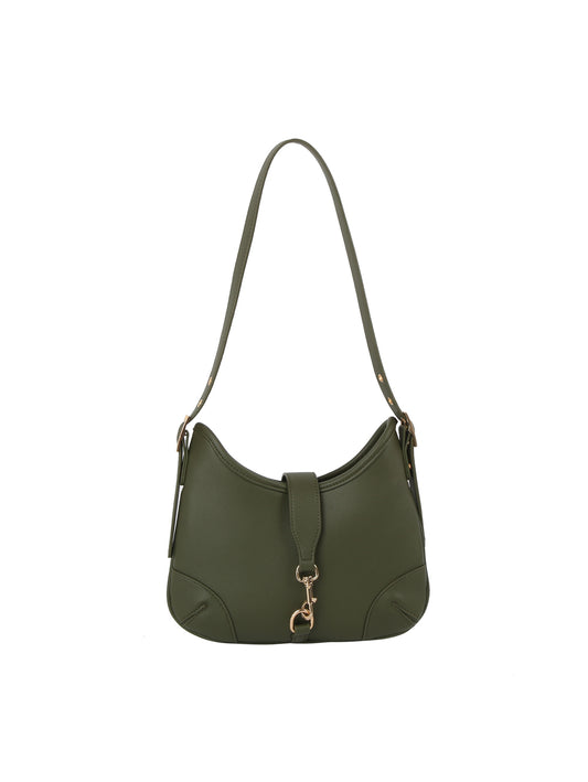 Classic Clip Front Crescent Shoulder Bag