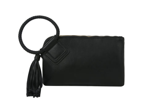 Braided Handle Wristlet Clutch