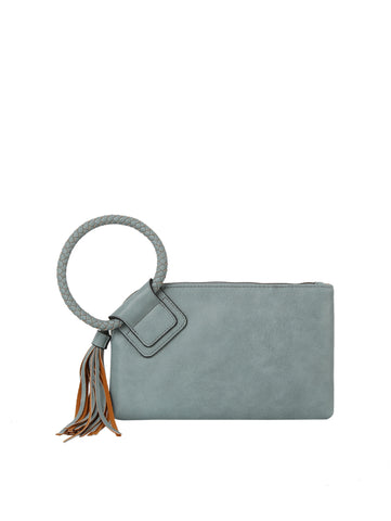 Braided Handle Wristlet Clutch
