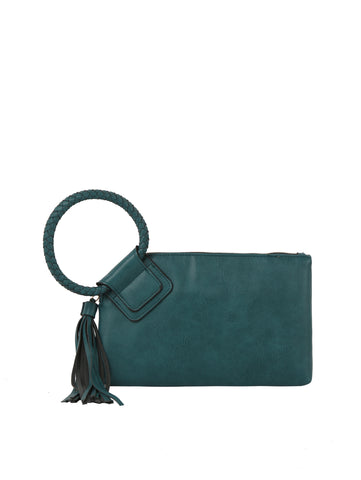 Braided Handle Wristlet Clutch