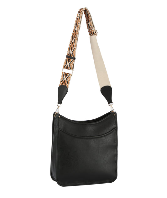 Guitar Strap Accented Shoulder Bag