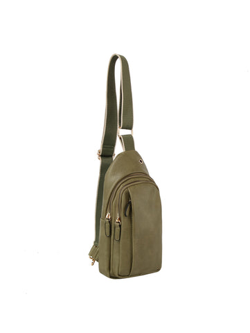 Multi Pocket Front Crossbody Sling