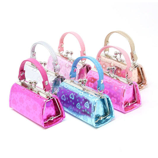 Iridescent Heart Print Lipstick Case Assorted Set