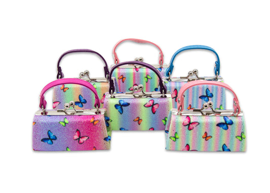 Sparkling Butterfly Print Lipstick Case Assorted Set