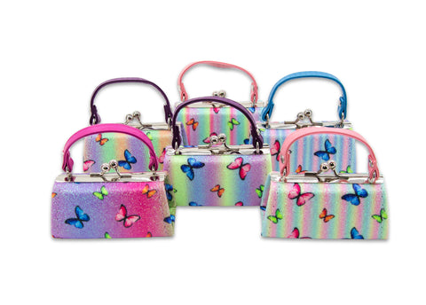 Sparkling Butterfly Print Lipstick Case Assorted Set