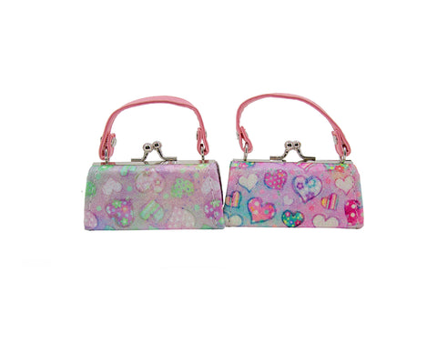 Colorful Sparkling Hearts Lipstick Case Assorted Set