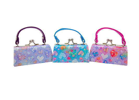 Colorful Sparkling Hearts Lipstick Case Assorted Set