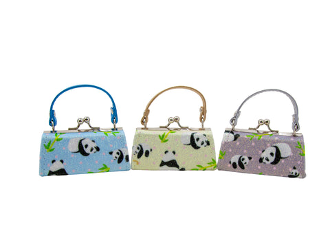 Glittery Panda Design Lipstick Case Assorted Set