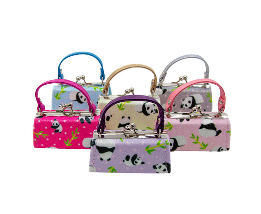 Glittery Panda Design Lipstick Case Assorted Set