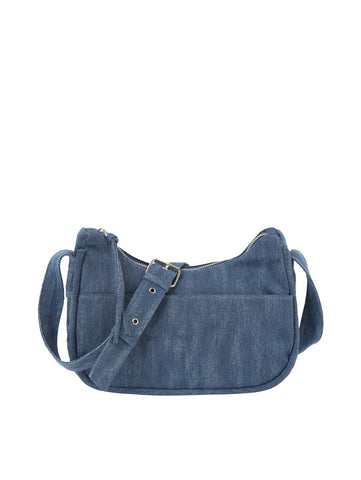 Front Pocket Denim Shoulder Bag