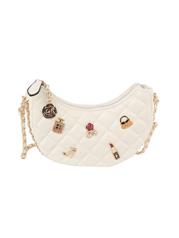 Embellished Quilted Crossbody Bag