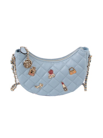 Embellished Quilted Crossbody Bag