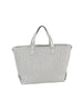 Gathered Embossed Tote Handbag