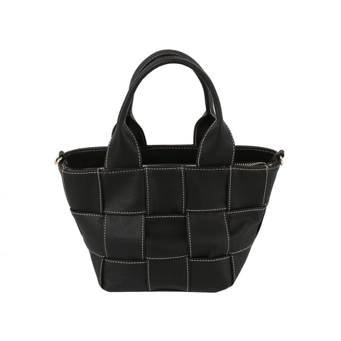 Woven Design Bucket Tote