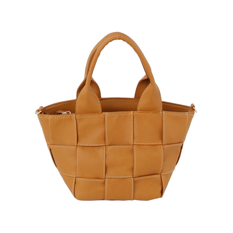 Woven Design Bucket Tote