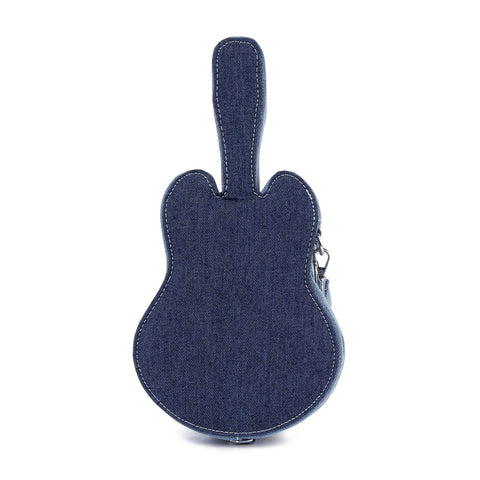 Guitar Design Petite Denim Shoulder Bag