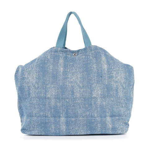 Distressed Denim Stars Oversized Handbag