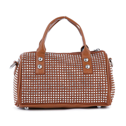 Dazzling Rhinestone Petite Satchel Handbag