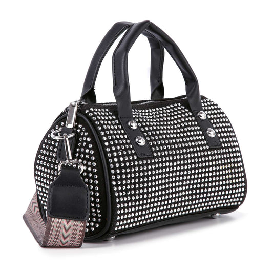 Dazzling Rhinestone Petite Satchel Handbag