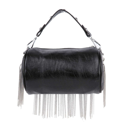 Stud and Fringe Accented Evening Bag