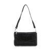 Chain Accented Slim Rhinestone Evening Bag