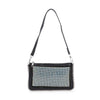 Chain Accented Slim Rhinestone Evening Bag