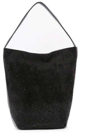 Ombre Rhinestone Design Large Bucket Bag