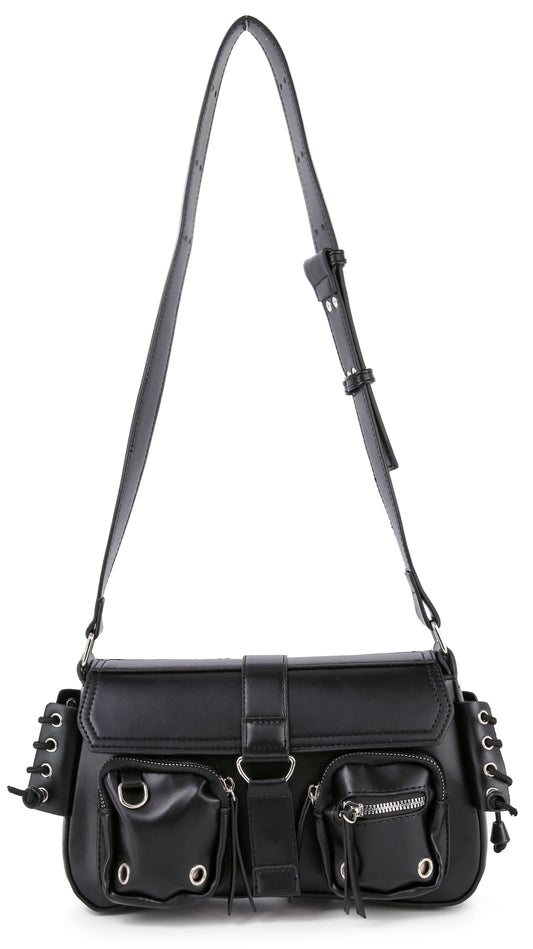 Urban Whipstitch Accented Petite Shoulder Bag