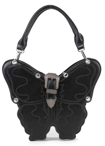 Buckle Accented Butterfly Tote