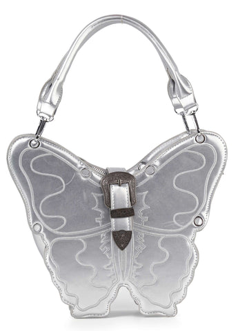 Buckle Accented Butterfly Tote