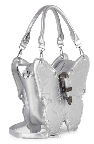 Buckle Accented Butterfly Tote