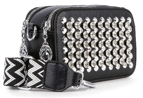 Guitar Strap Bold Studded Crossbody Bag