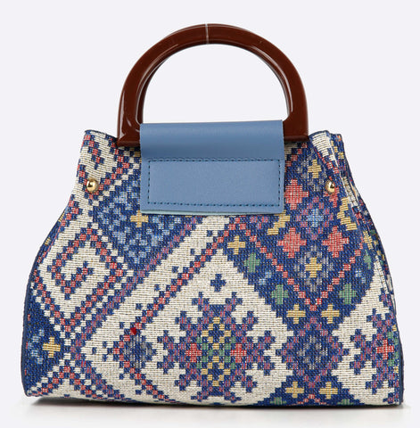 Woven Tapestry Design 2-Piece Hand Tote