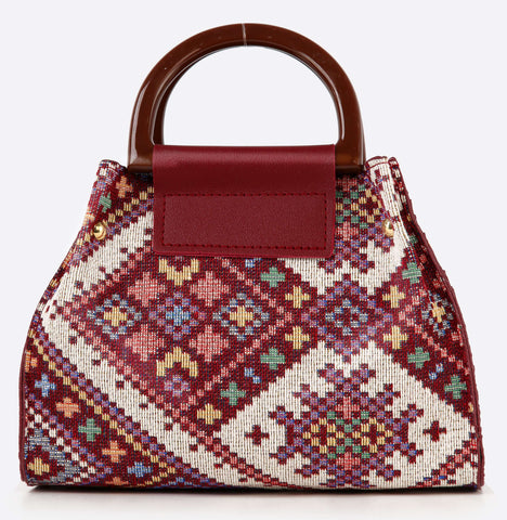 Woven Tapestry Design 2-Piece Hand Tote