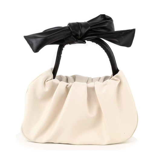 Bow Accented Gathered Hand Tote