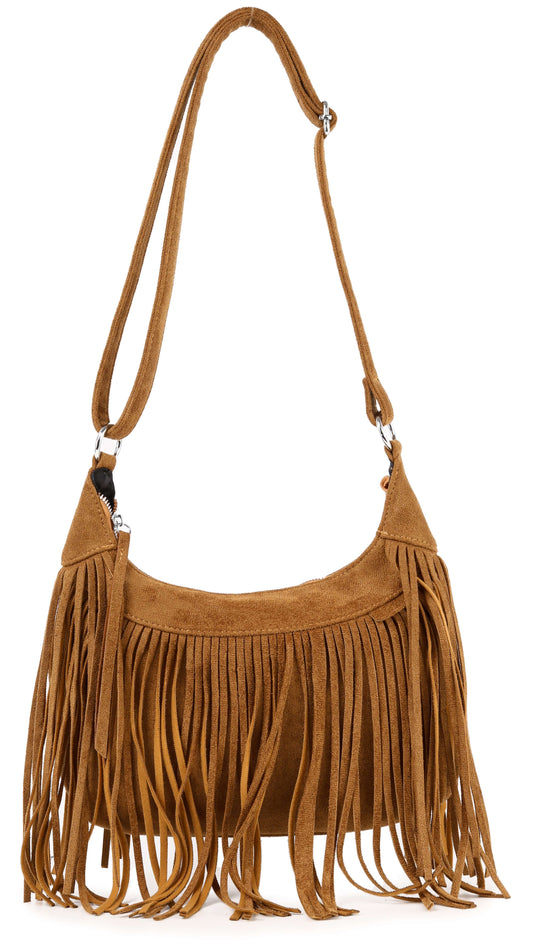 Fringed Classic Shoulder Bag