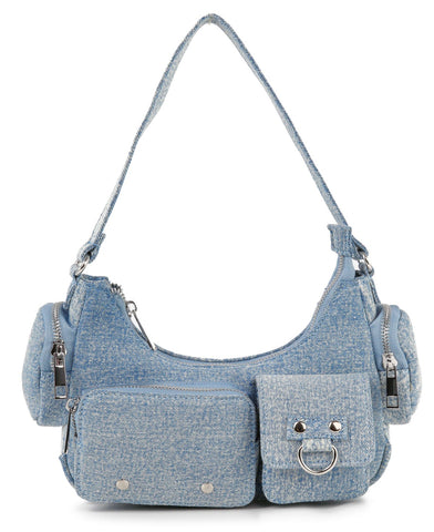 Multi Pocket Petite Denim Fashion Handbag