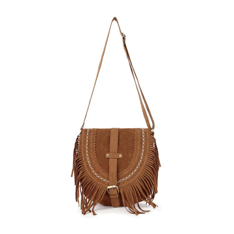 Front Flap Fringe Shoulder Bag