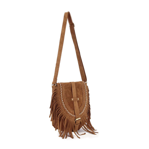 Front Flap Fringe Shoulder Bag