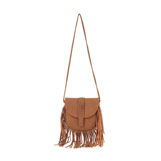 Fringe Accented Saddle Bag