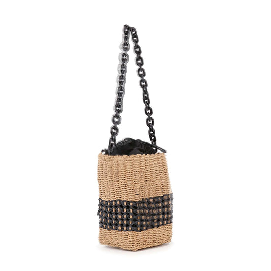 Straw Design Bucket Bag