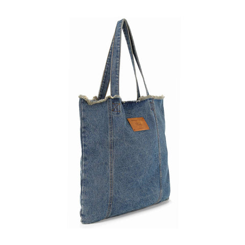 Large Distressed Denim Tote