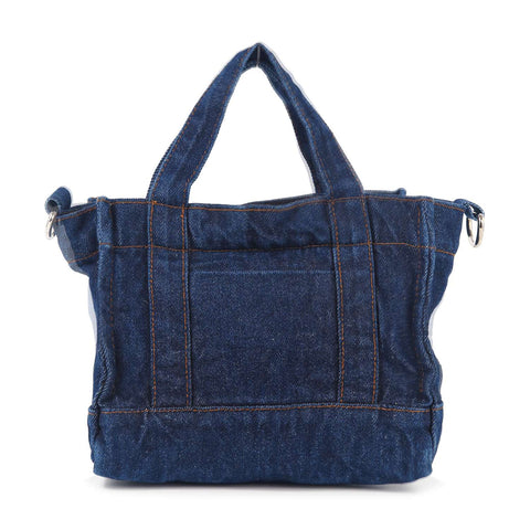 Front Pocket Denim Tote