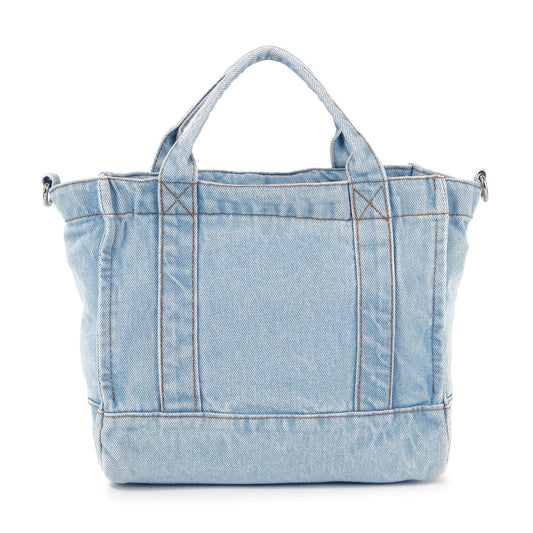 Front Pocket Denim Tote