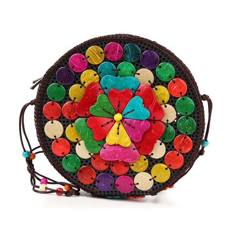 Decorative Round Shoulder Bag