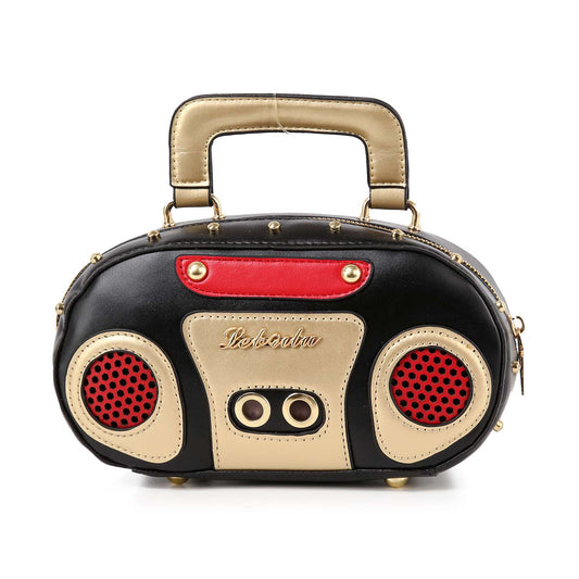 Retro Ghetto Blaster Boombox Petite Shoulder Bag