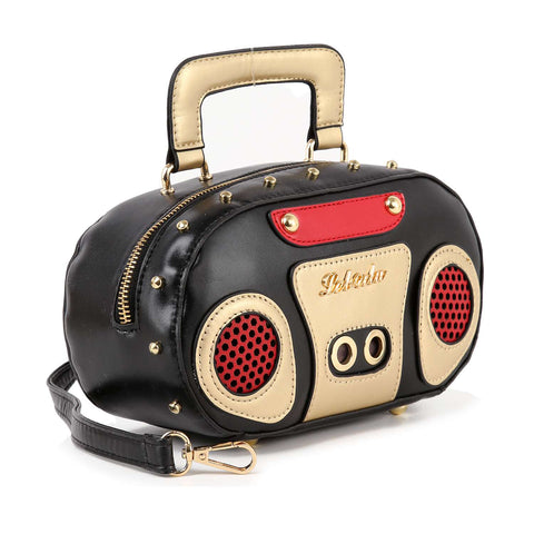 Retro Ghetto Blaster Boombox Petite Shoulder Bag