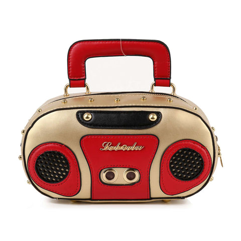 Retro Ghetto Blaster Boombox Petite Shoulder Bag