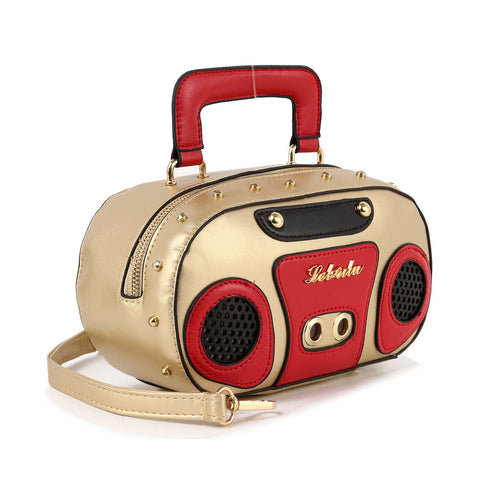 Retro Ghetto Blaster Boombox Petite Shoulder Bag