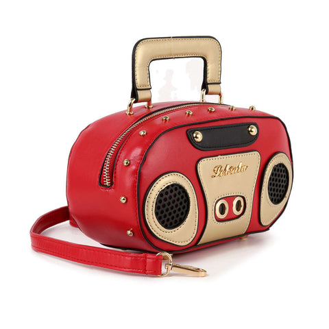 Retro Ghetto Blaster Boombox Petite Shoulder Bag